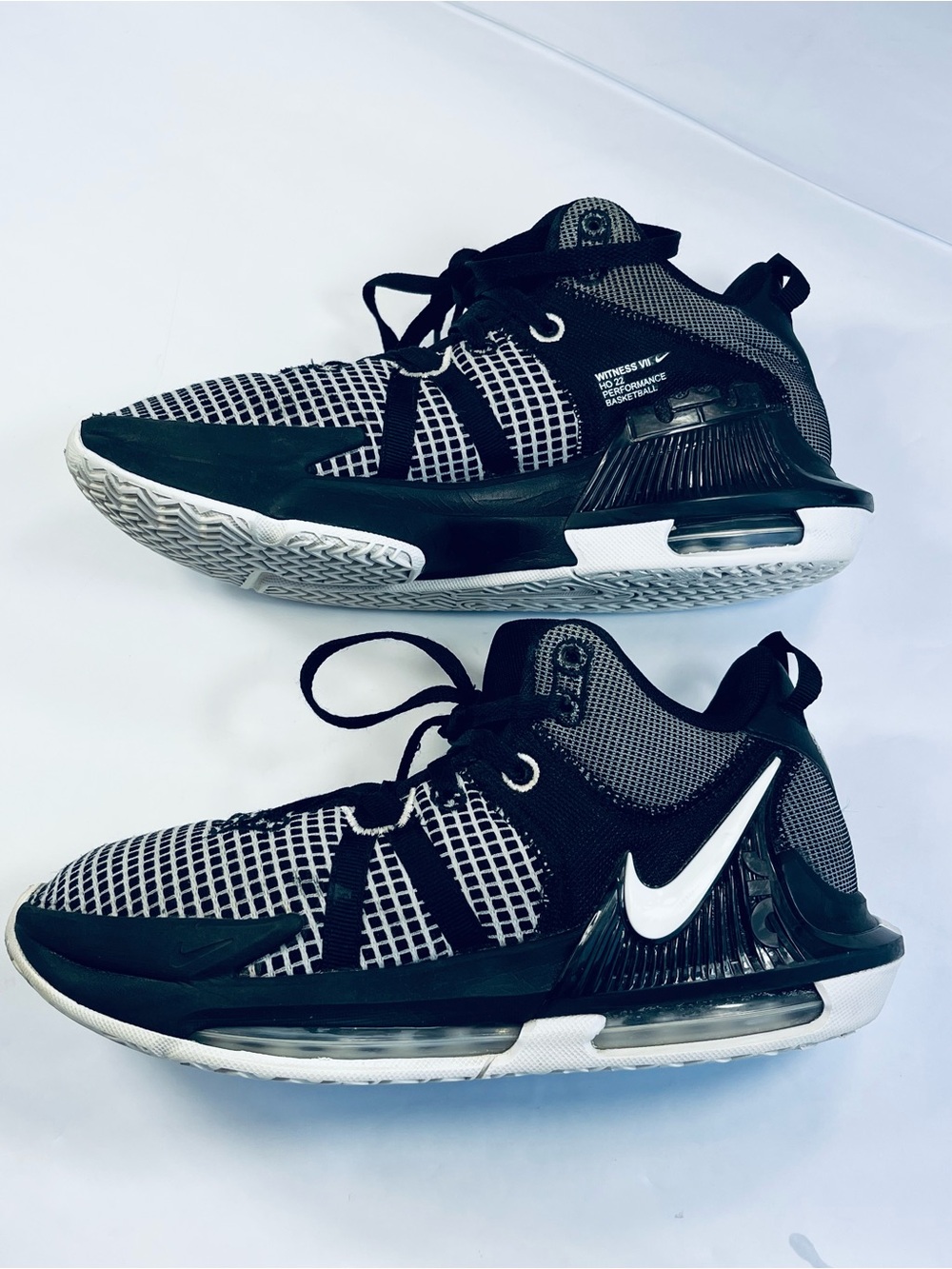 Nike Air LeBron Witness 7 TB Black White Basketball Shoes #DZ3299-001 Men’s:7.5